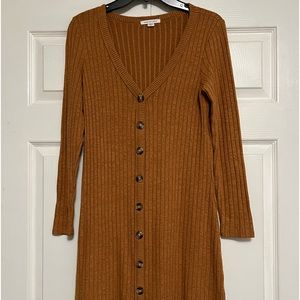 Button down sweater dress